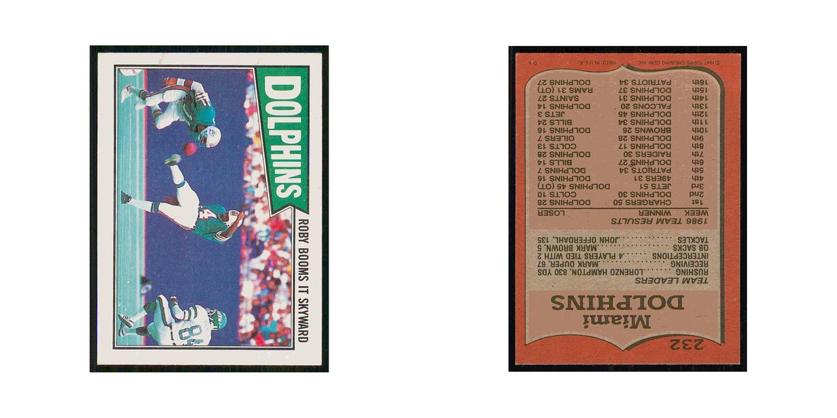1987 Topps Reggie Roby Dolphins #232