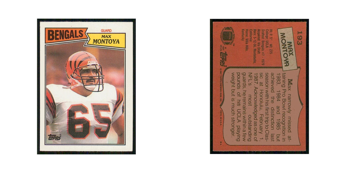 1987 Topps Max Montoya Bengals #193
