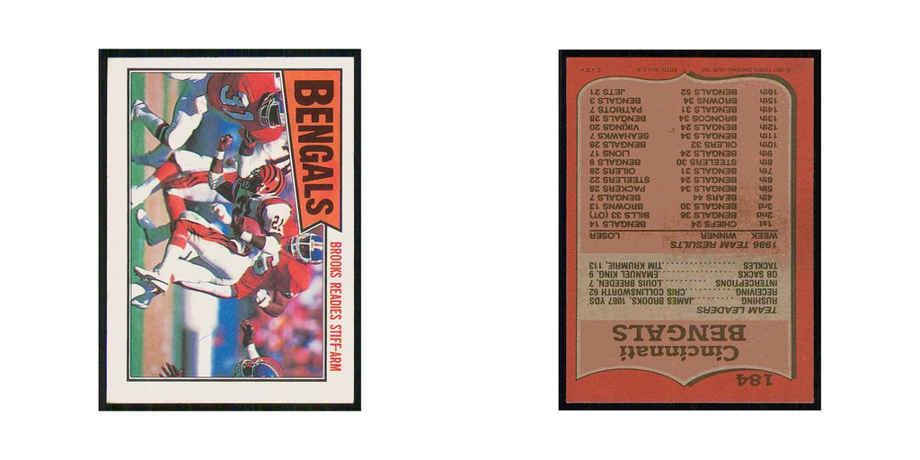1987 Topps James Brooks Bengals #184