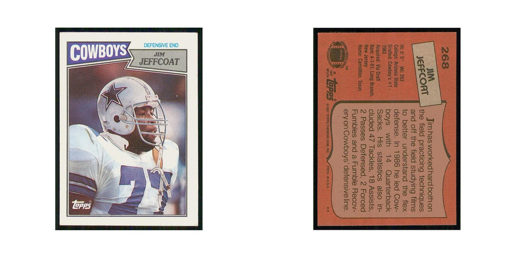 1987 Topps Jim Jeffcoat Cowboys #268