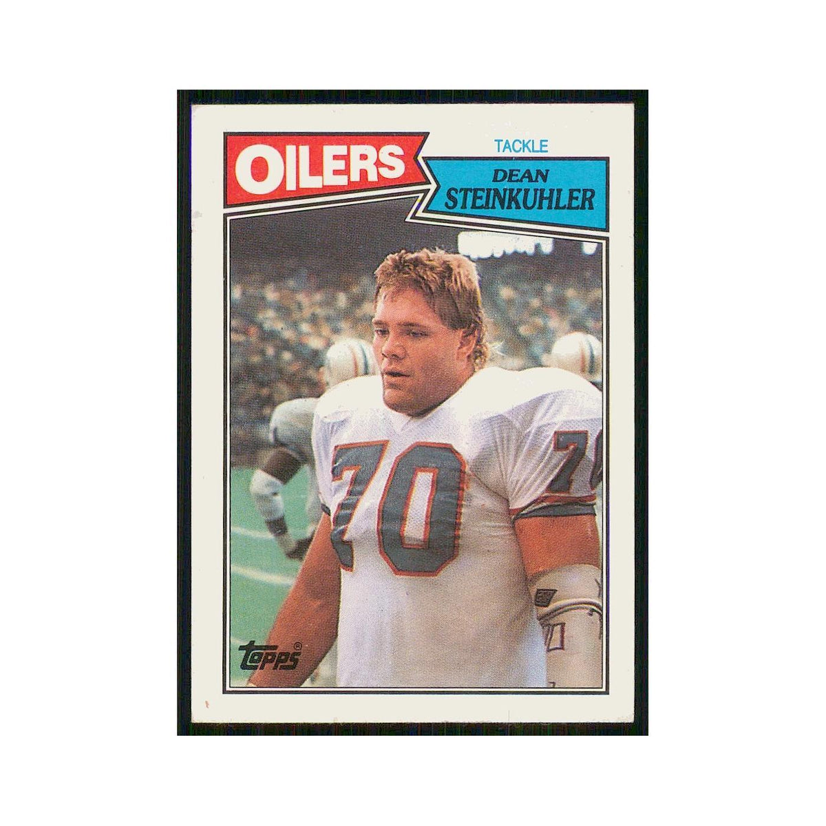1987 Topps Dean Steinkuhler RC Houston Oilers #313