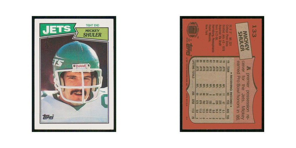 1987 Topps Mickey Shuler Jets #133