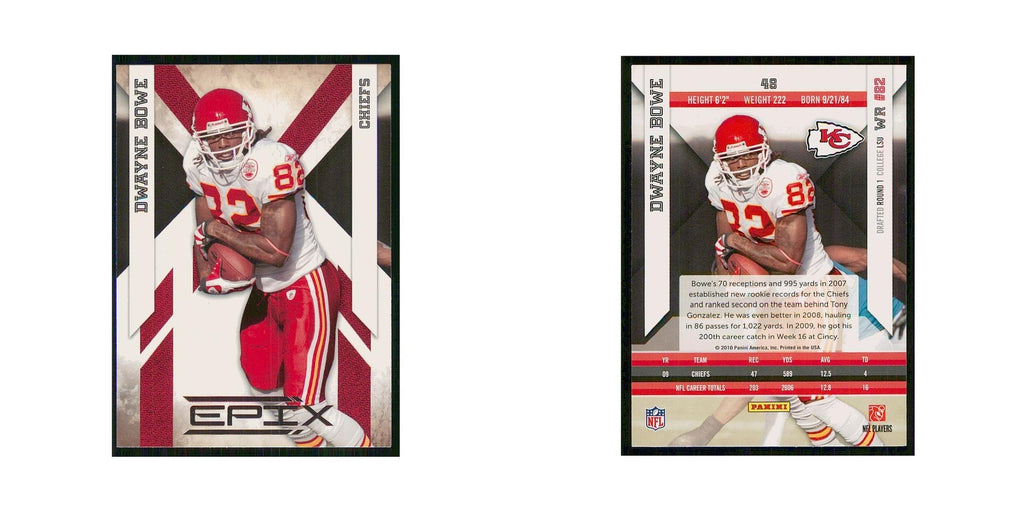 2010 Panini Epix Dwayne Bowe Chiefs #48