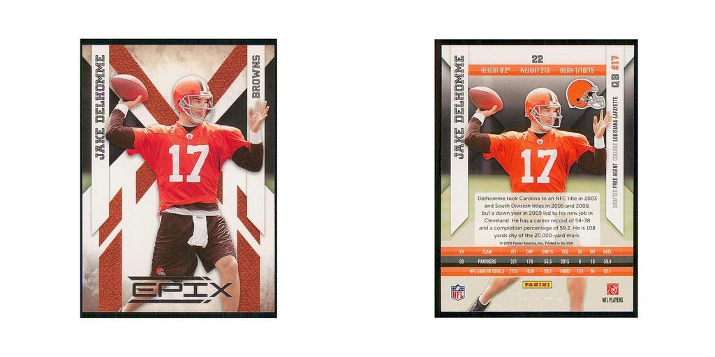 2010 Panini Epix Jake Delhomme Browns #22