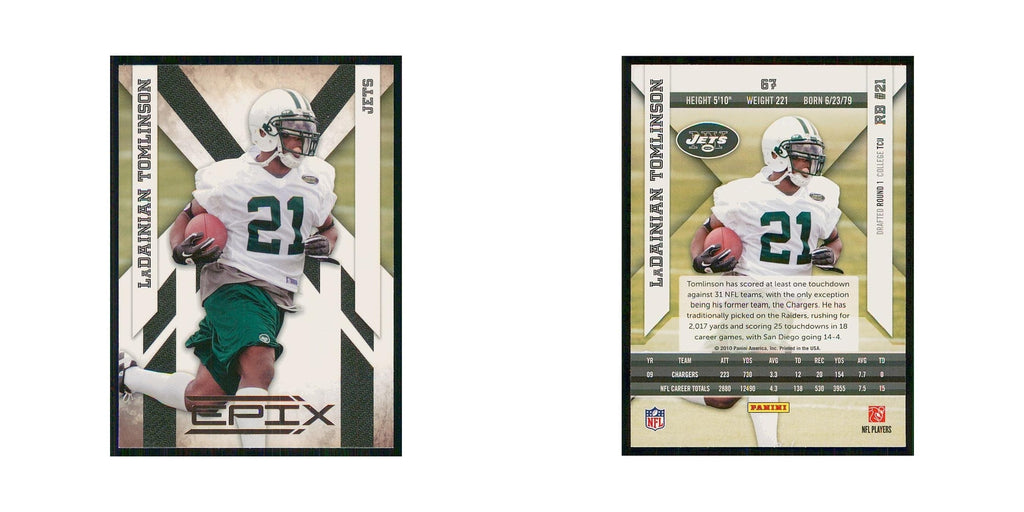 2010 Panini Epix LaDainian Tomlinson Jets #67