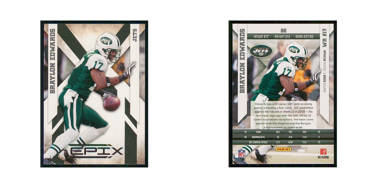 2010 Panini Epix Braylon Edwards Jets #66