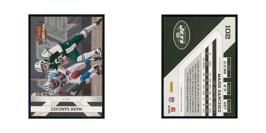2010 Panini Threads Mark Sanchez Jets #102