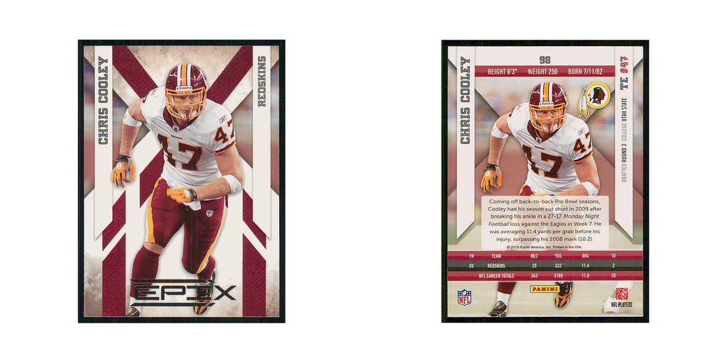 2010 Panini Epix Chris Cooley Redskins #98