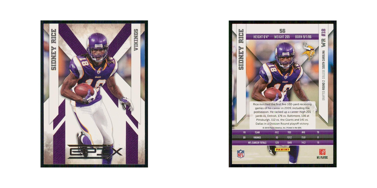 2010 Panini Epix Sidney Rice Vikings #56