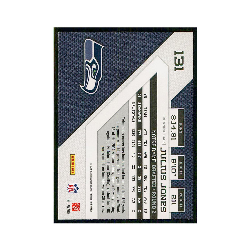 2010 Panini Threads Julius Jones Seahawks #131