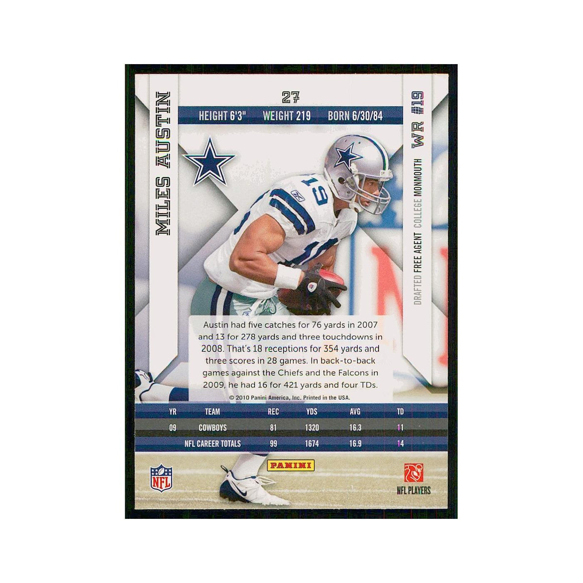 2010 Panini Epix Miles Austin Cowboys #27