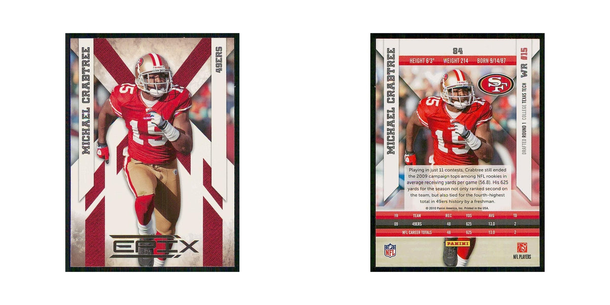2010 Panini Epix Michael Crabtree 49ers #84