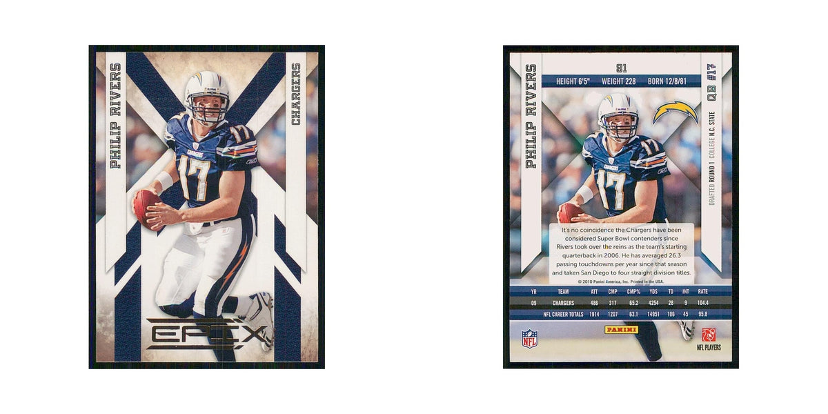 2010 Panini Epix Philip Rivers San Diego Chargers #81