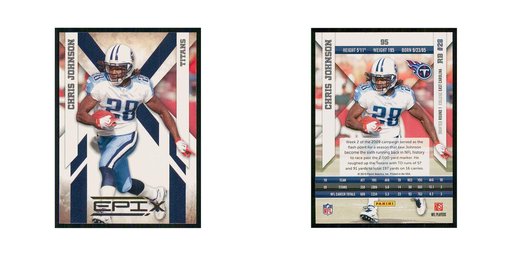 2010 Panini Epix Chris Johnson Titans #95