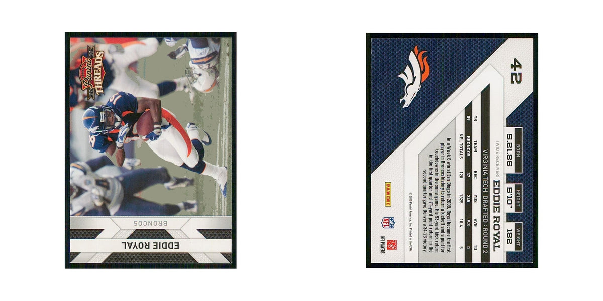 2010 Panini Threads Eddie Royal Broncos #42