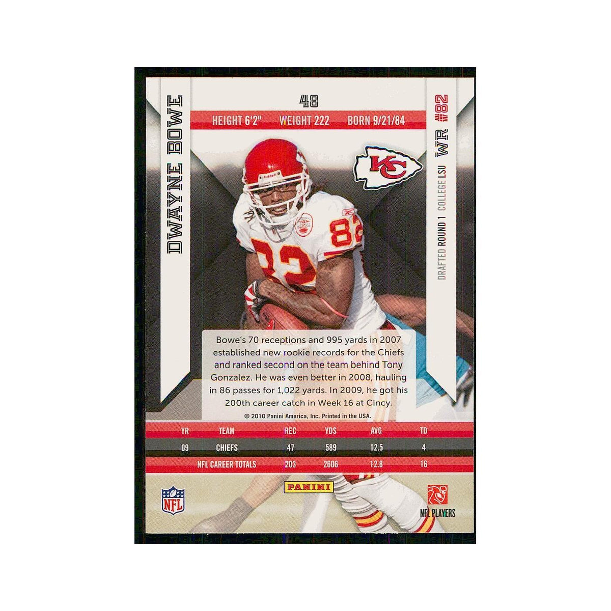 2010 Panini Epix Dwayne Bowe Chiefs #48