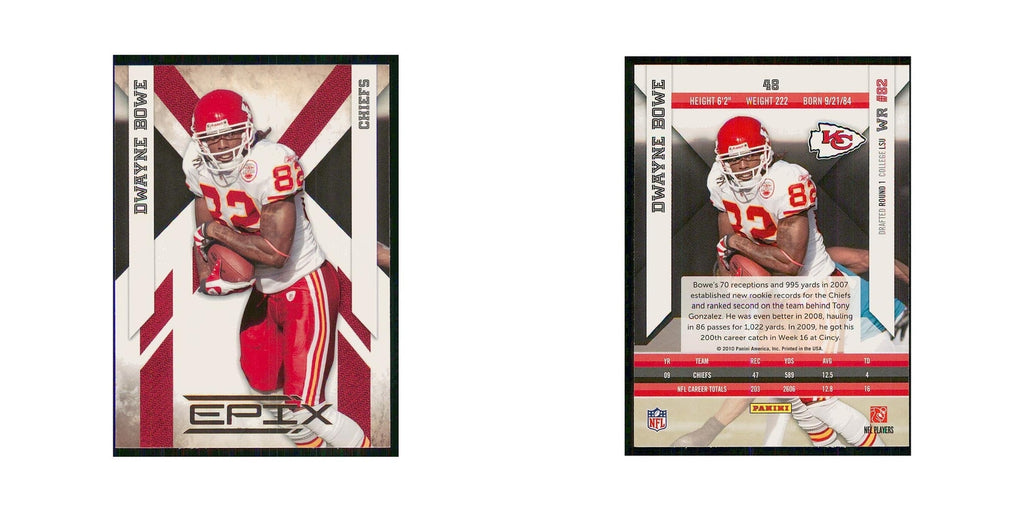 2010 Panini Epix Dwayne Bowe Chiefs #48