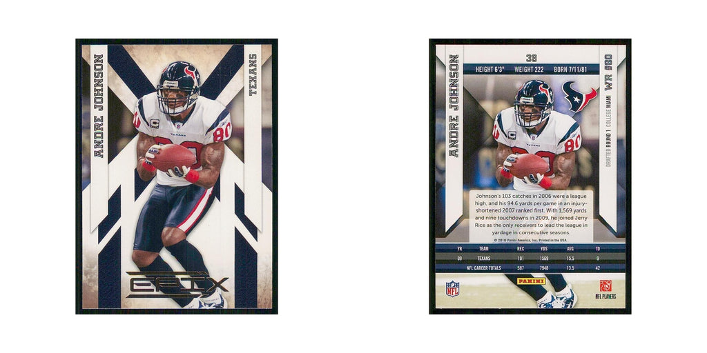 2010 Panini Epix Andre Johnson Texans #38