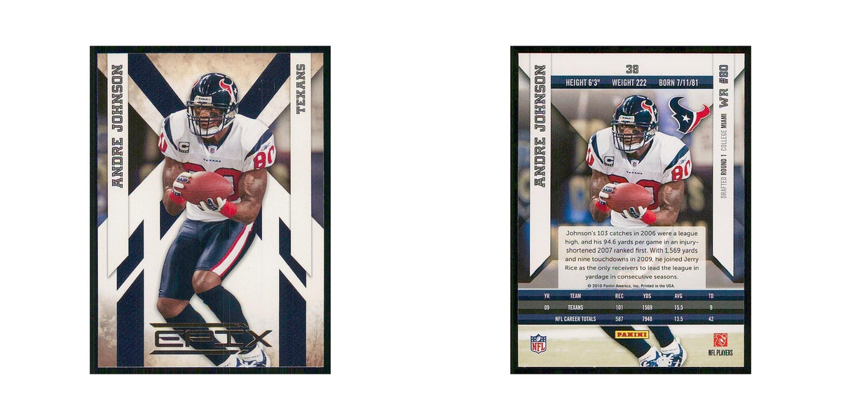 2010 Panini Epix Andre Johnson Texans #38