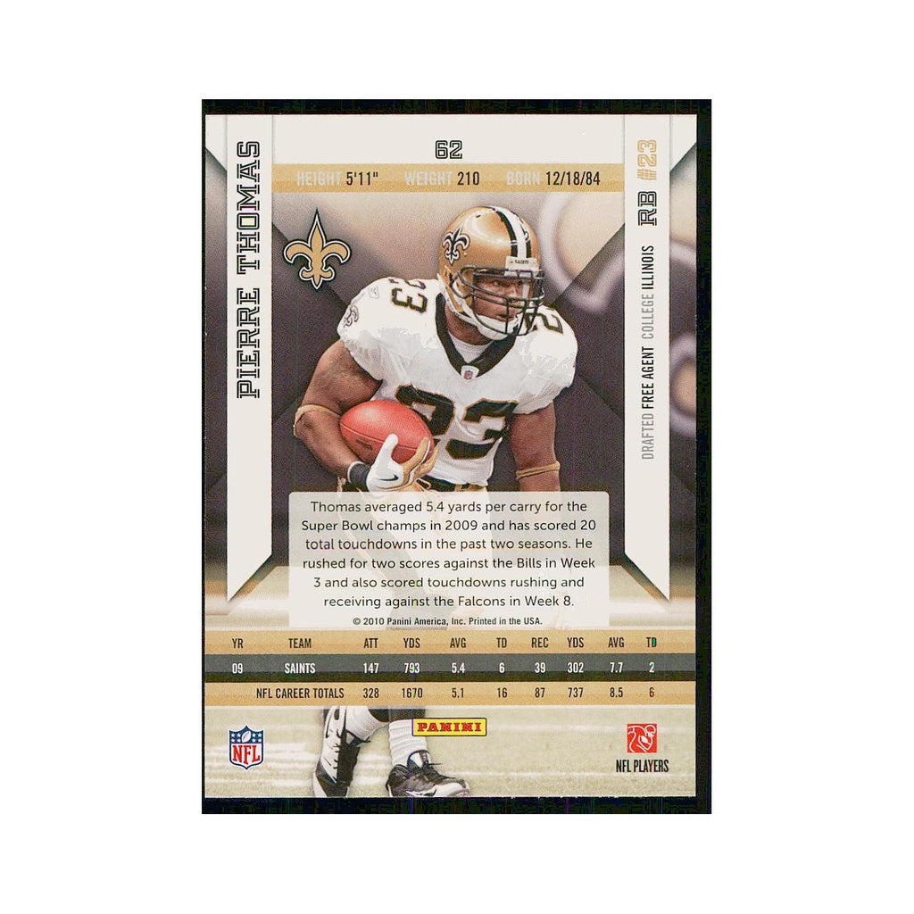 2010 Panini Epix Pierre Thomas Saints #62