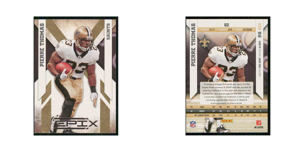 2010 Panini Epix Pierre Thomas Saints #62