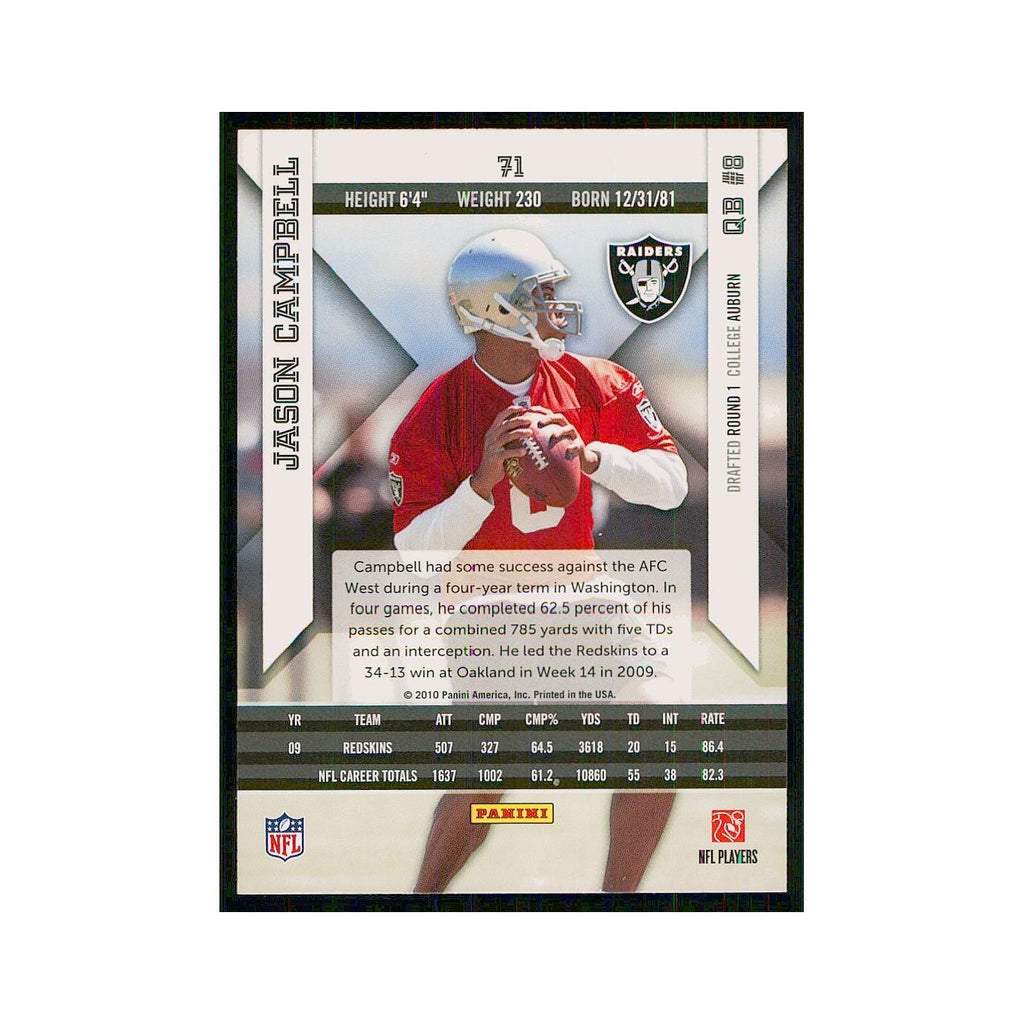 2010 Panini Epix Jason Campbell Raiders #71