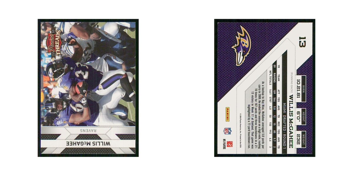 2010 Panini Threads Willis McGahee Ravens #13