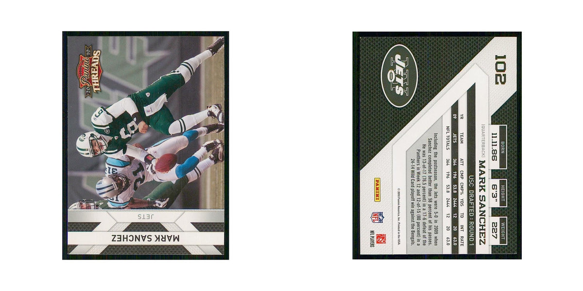 2010 Panini Threads Mark Sanchez Jets #102