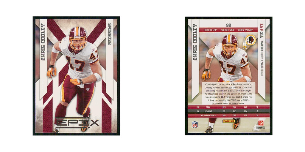 2010 Panini Epix Chris Cooley Redskins #98