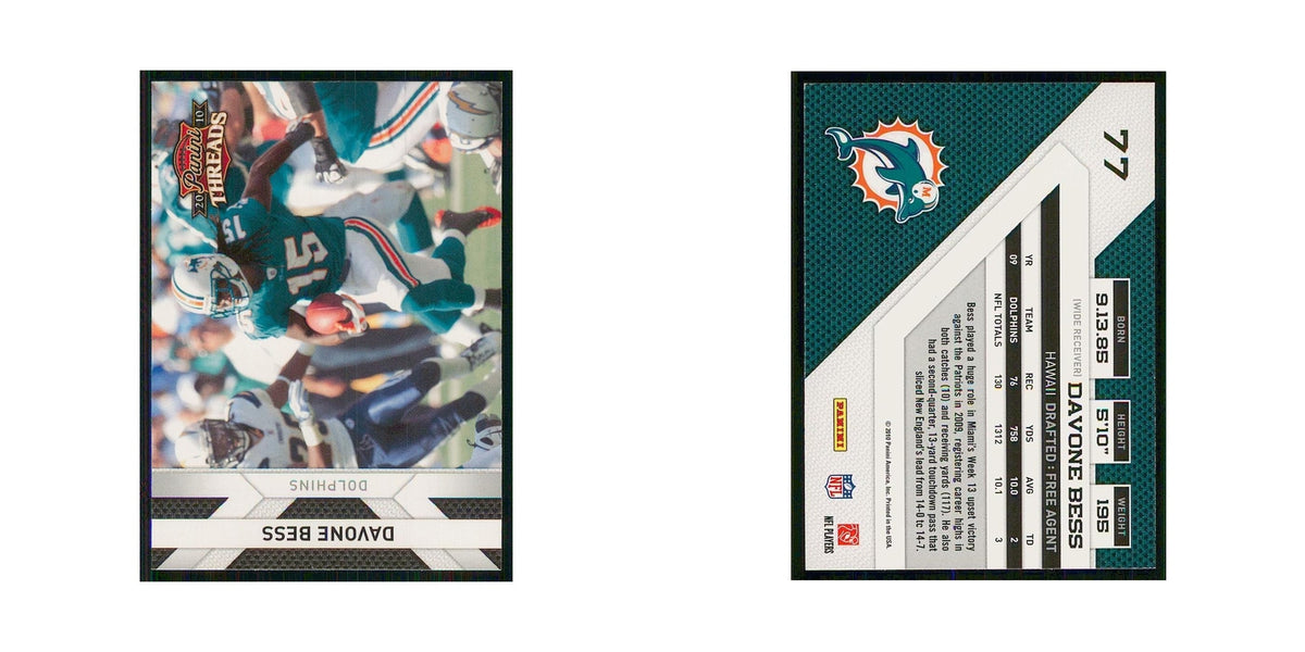 2010 Panini Threads Davone Bess Dolphins #77