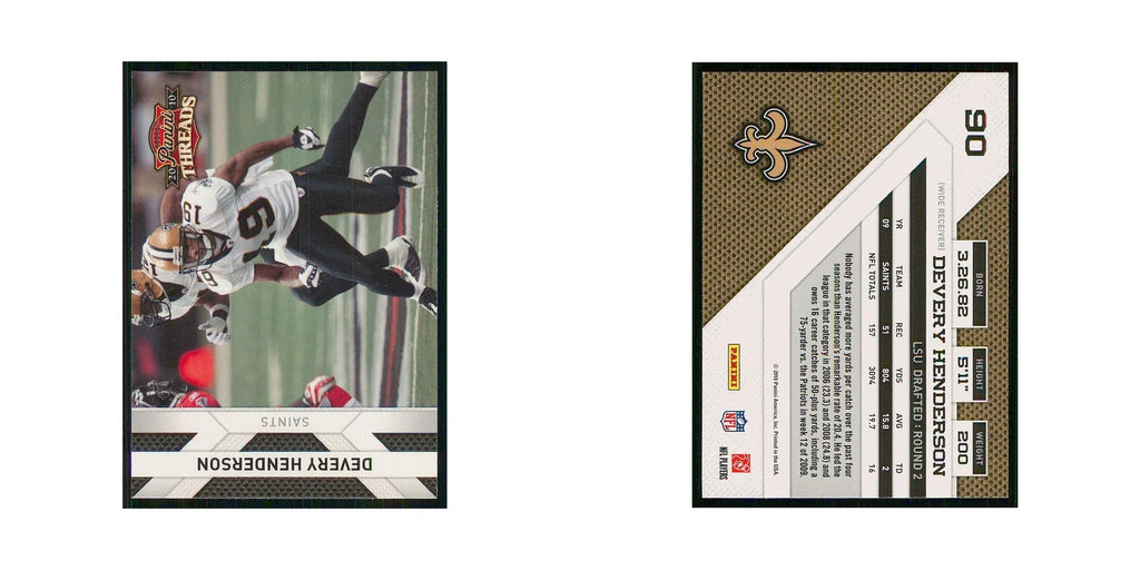 2010 Panini Threads Devery Henderson Saints #90