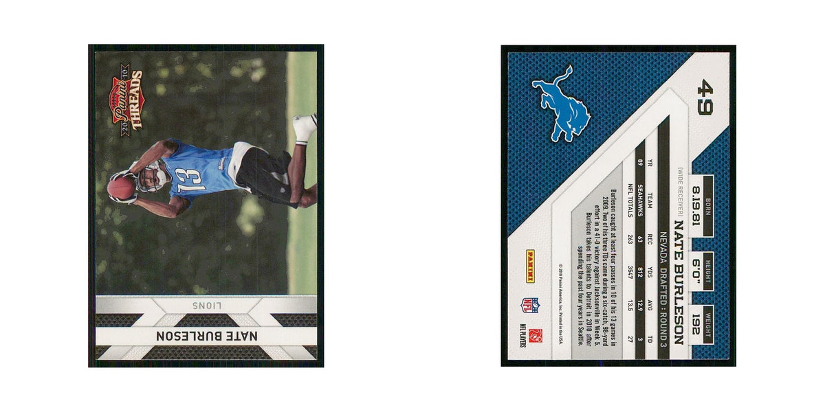2010 Panini Threads Nate Burleson Lions #49