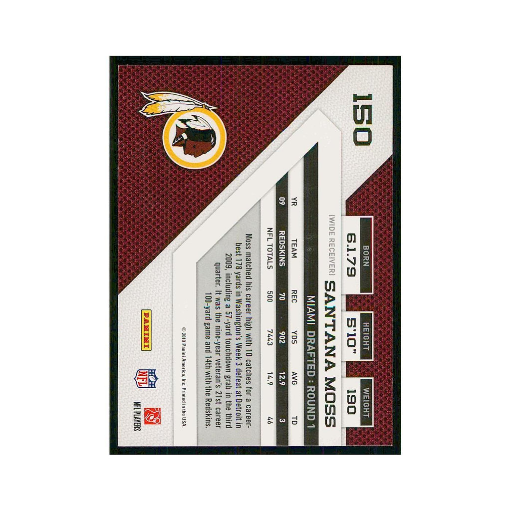 2010 Panini Threads Santana Moss Redskins #150