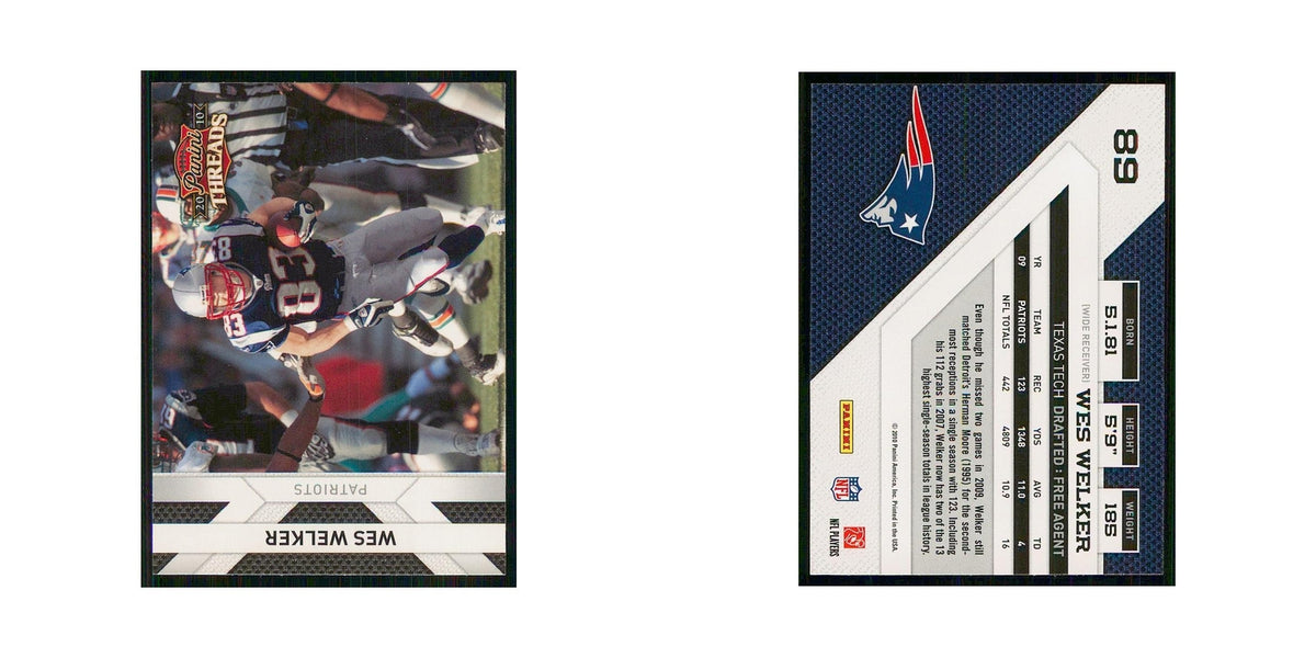 2010 Panini Threads Wes Welker Patriots #89
