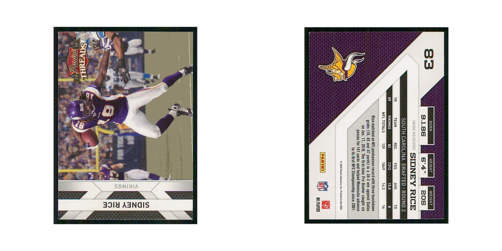 2010 Panini Threads Sidney Rice Vikings #83