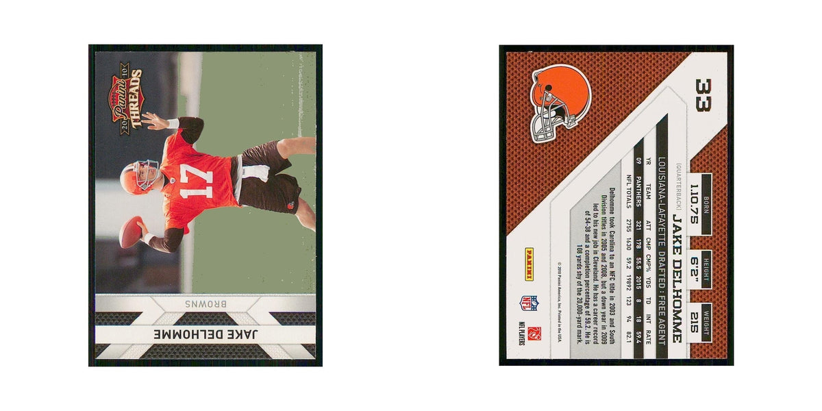 2010 Panini Threads Jake Delhomme Browns #33