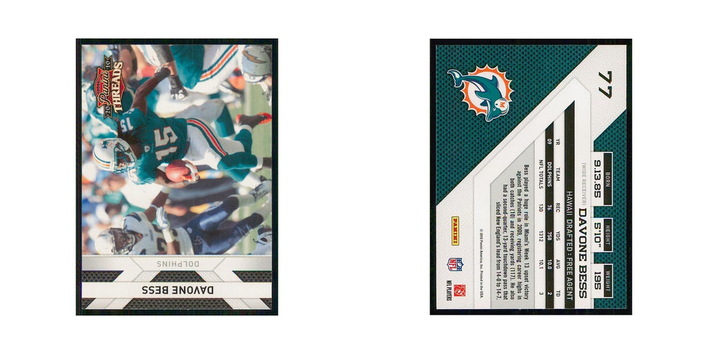 2010 Panini Threads Davone Bess Dolphins #77