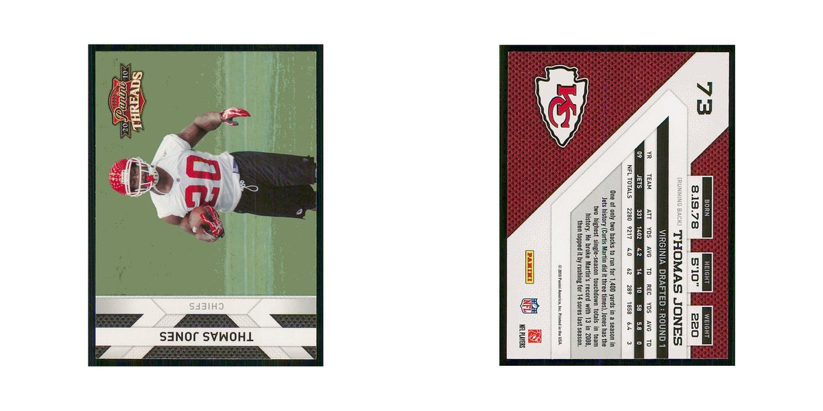 2010 Panini Threads Thomas Jones Chiefs #73