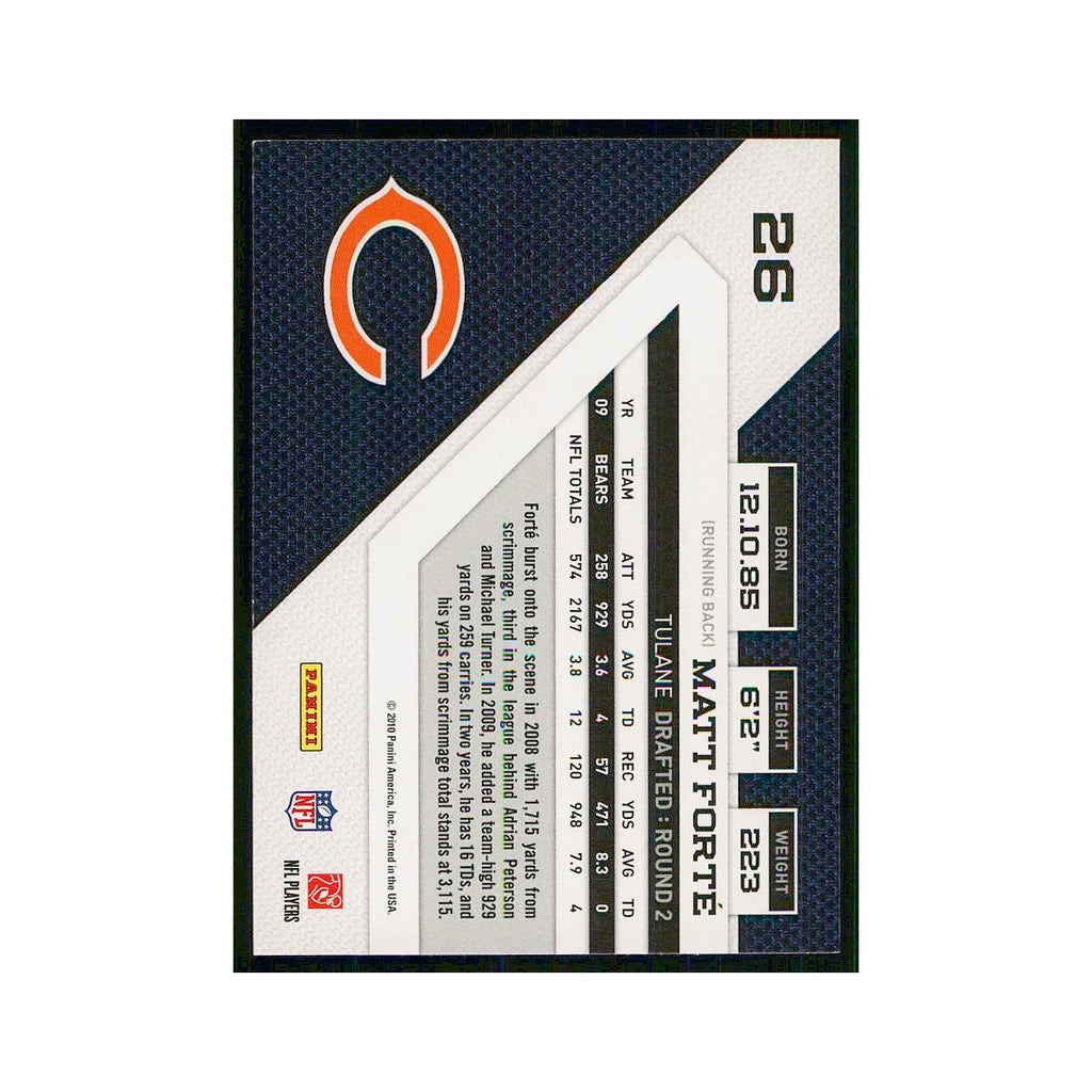 2010 Panini Threads Matt Forte Bears #26