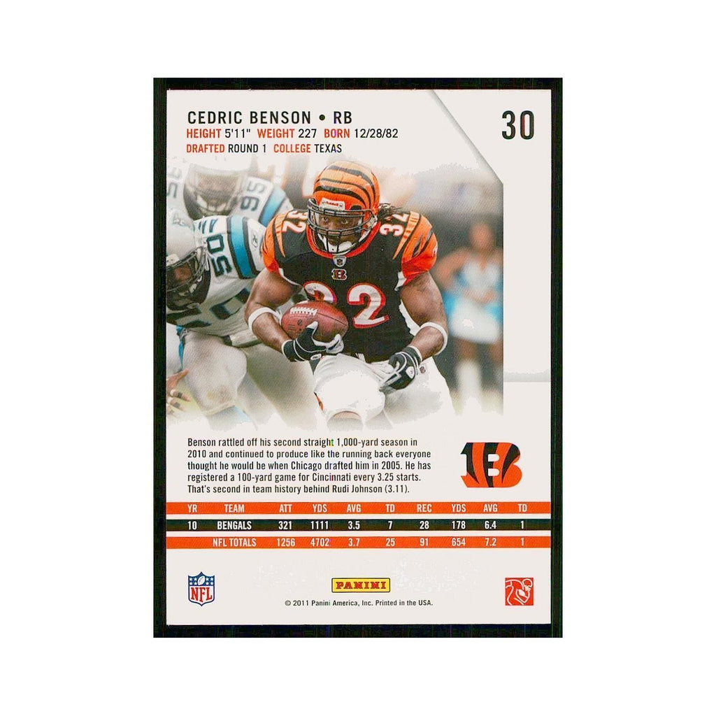 2011 Panini Rookies & Stars Cedric Benson Bengals #30
