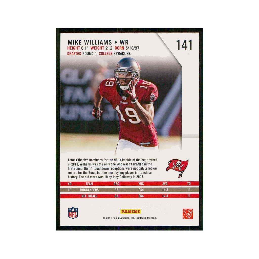 2011 Panini Rookies & Stars Mike Williams Buccaneers #141