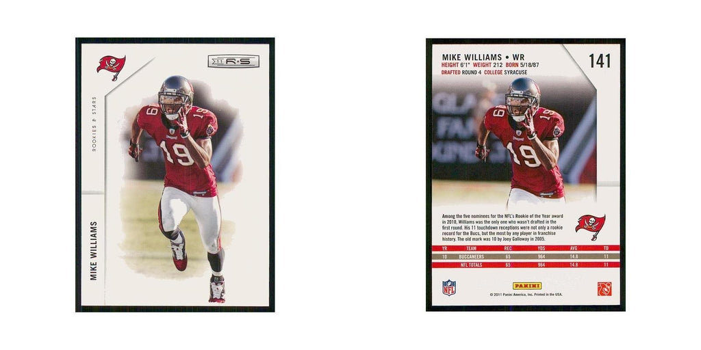2011 Panini Rookies & Stars Mike Williams Buccaneers #141