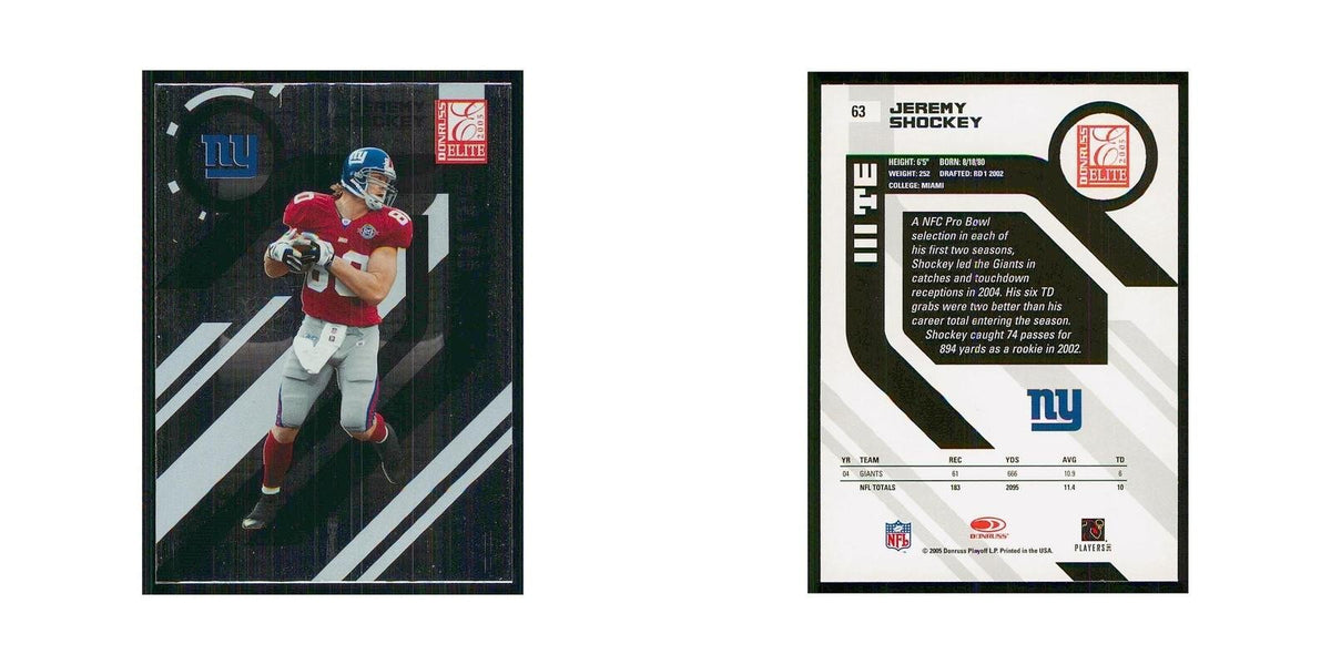 2005 Donruss Elite Jeremy Shockey Giants #63
