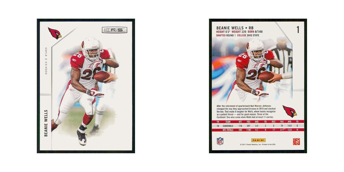 2011 Panini Rookies & Stars Beanie Wells Cardinals #1