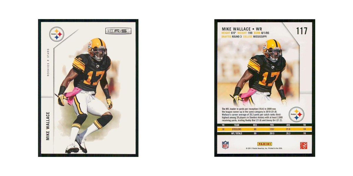 2011 Panini Rookies & Stars Mike Wallace Steelers #117