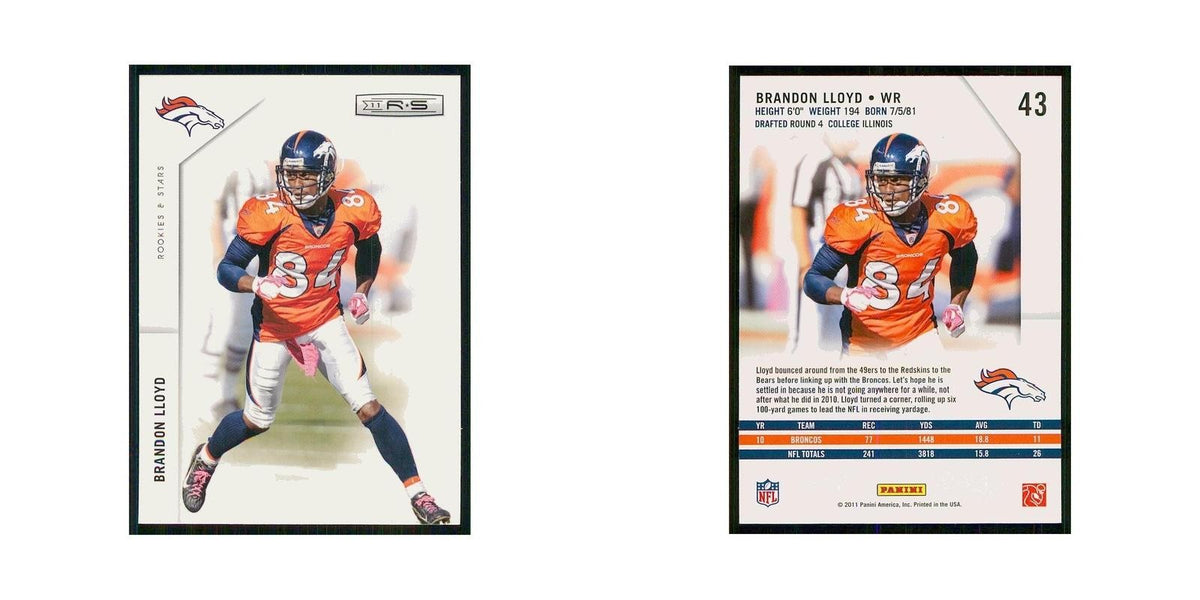 2011 Panini Rookies & Stars Brandon Lloyd Broncos #43