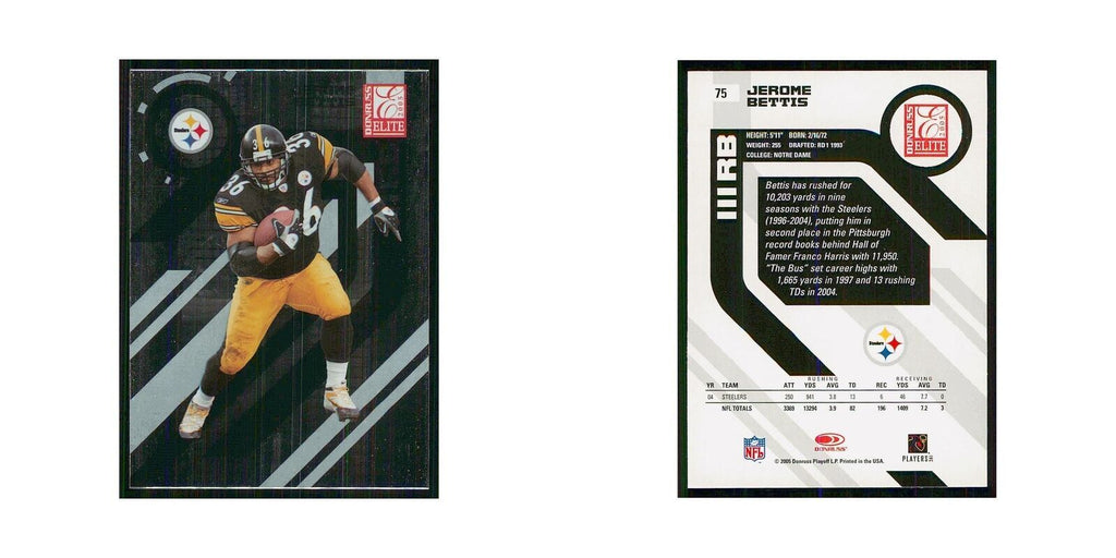 2005 Donruss Elite Jerome Bettis Steelers #75