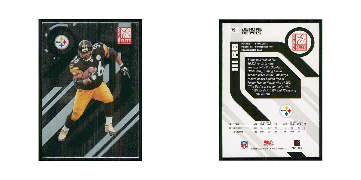 2005 Donruss Elite Jerome Bettis Steelers #75