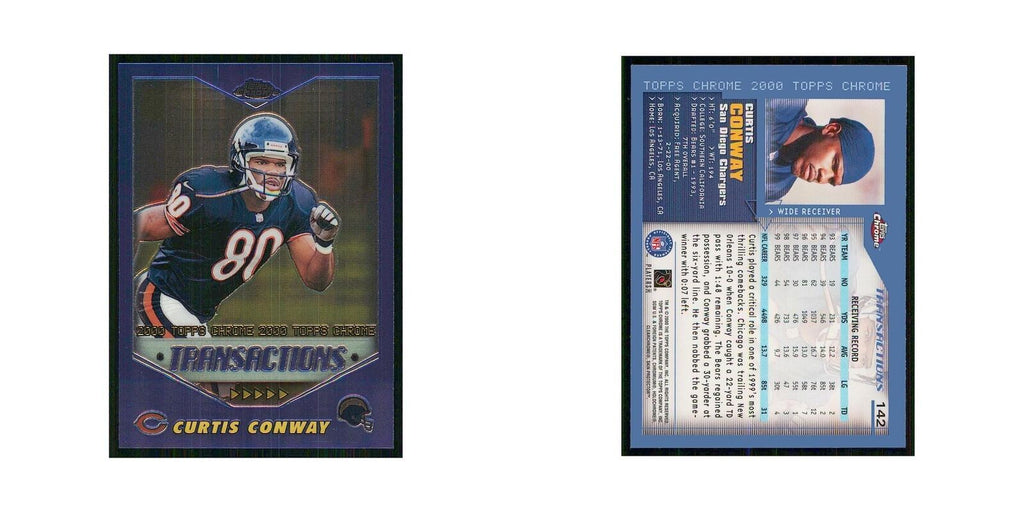 2000 Topps Chrome Curtis Conway San Diego Chargers #142