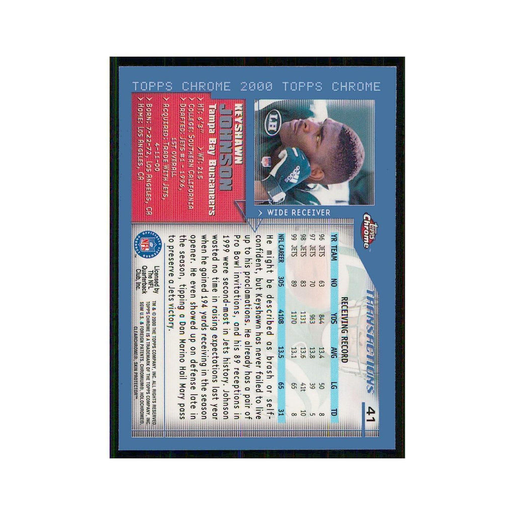 2000 Topps Chrome Keyshawn Johnson Buccaneers #41
